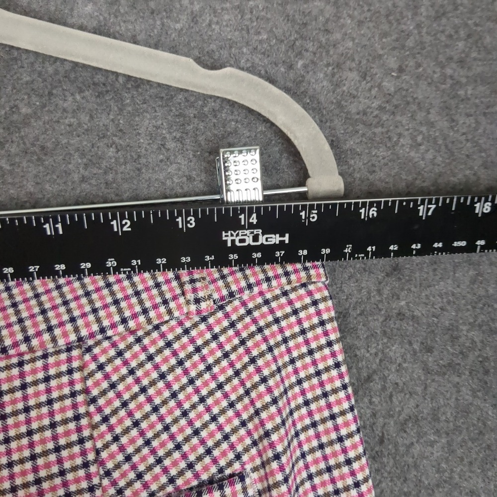 Banana Republic Sloan Skinny Pants Womens 2‎ Pink Navy Gingham Plaid Zip Pocket - Picture 14 of 15